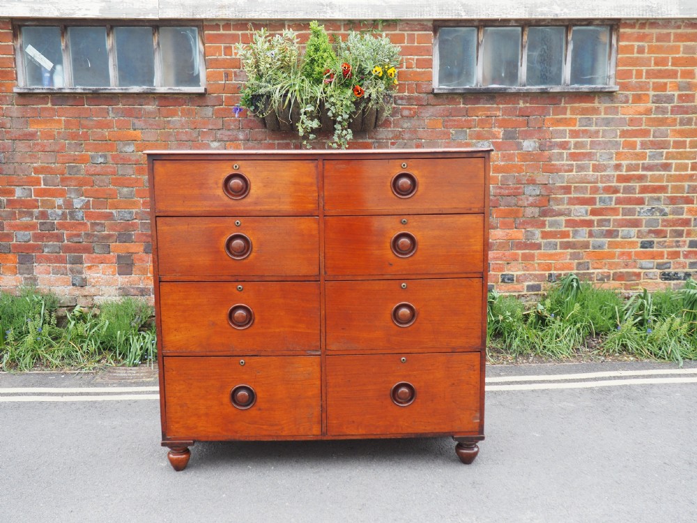 George III mahogany chest of eight drawers View XIII