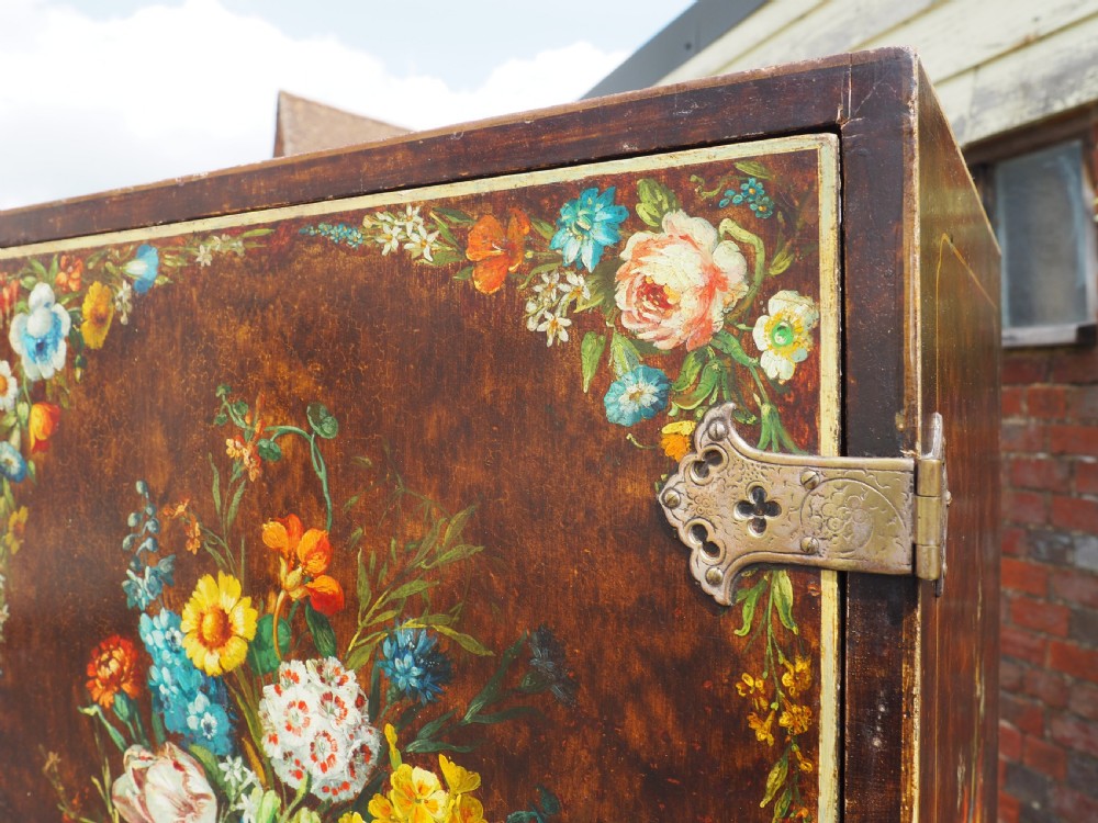 Decorative painted cabinet on stand View II