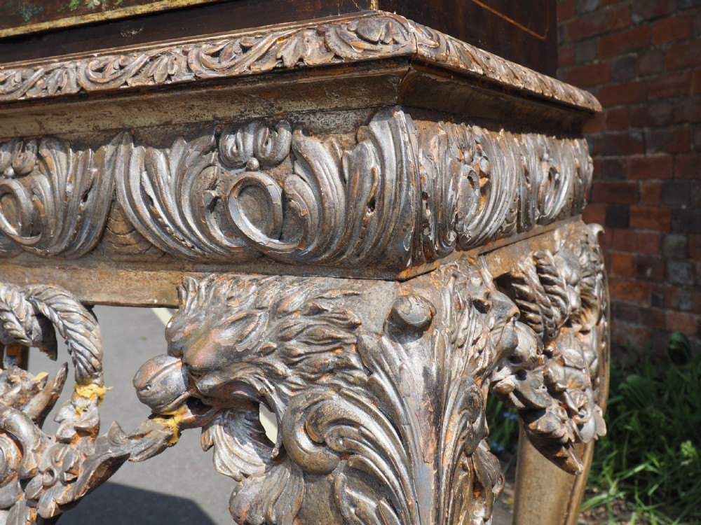 Decorative painted cabinet on stand View IV