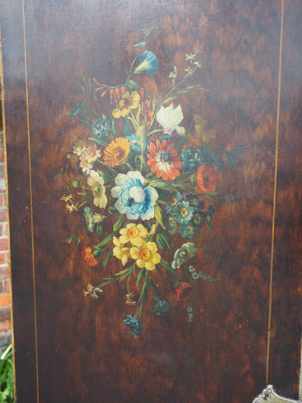 Decorative painted cabinet on stand View V