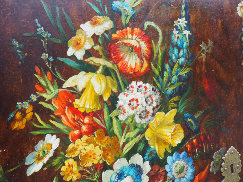 Decorative painted cabinet on stand View VII