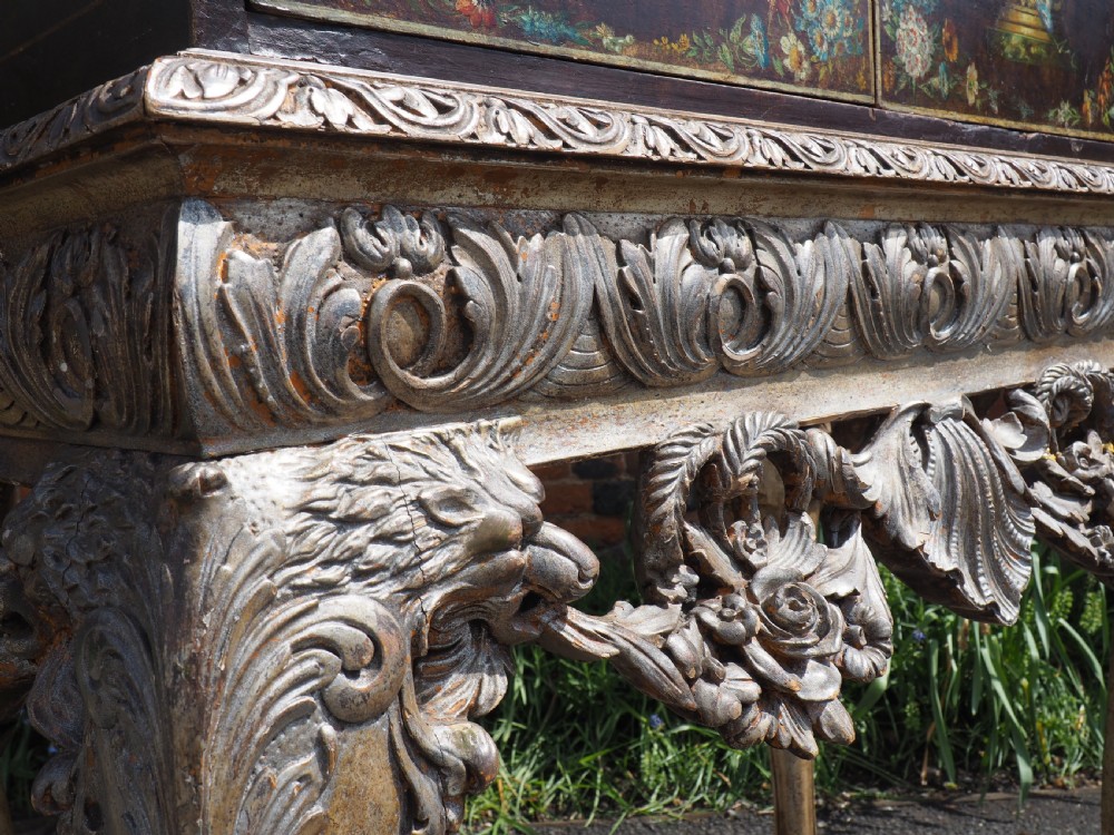 Decorative painted cabinet on stand View XI
