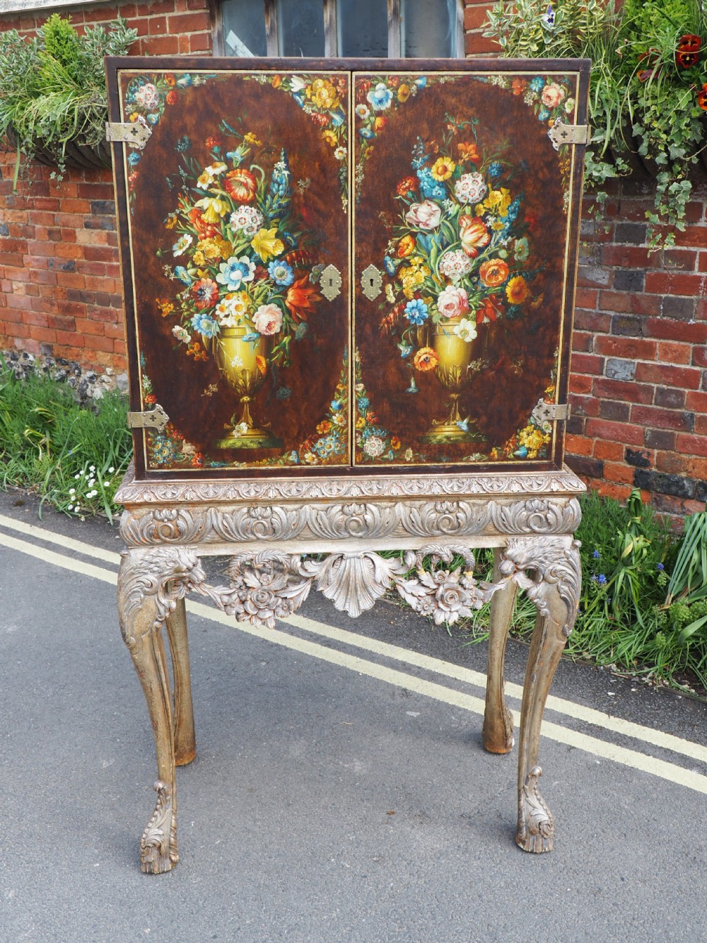 Decorative painted cabinet on stand View XII