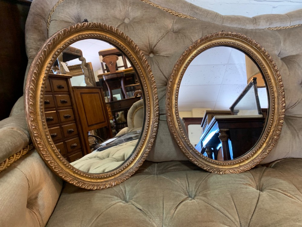Pair of Nineteenth century gilt mirrors 