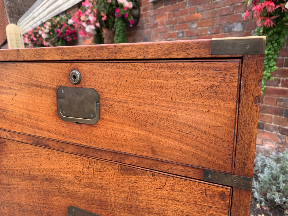 Mahogany military campaign chest  View II