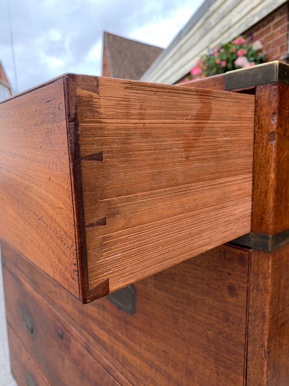 Mahogany military campaign chest  View III