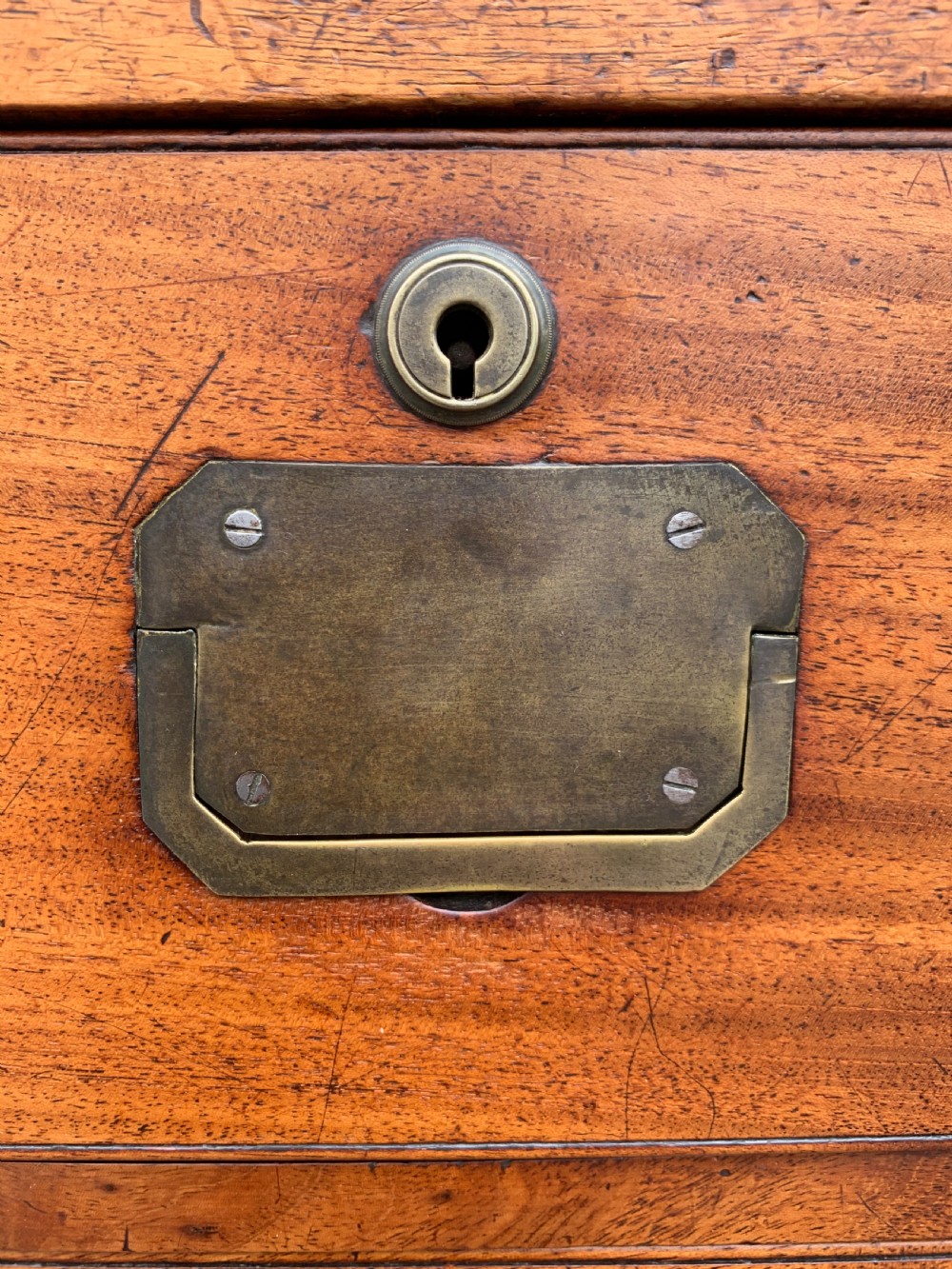 Mahogany military campaign chest  View IV
