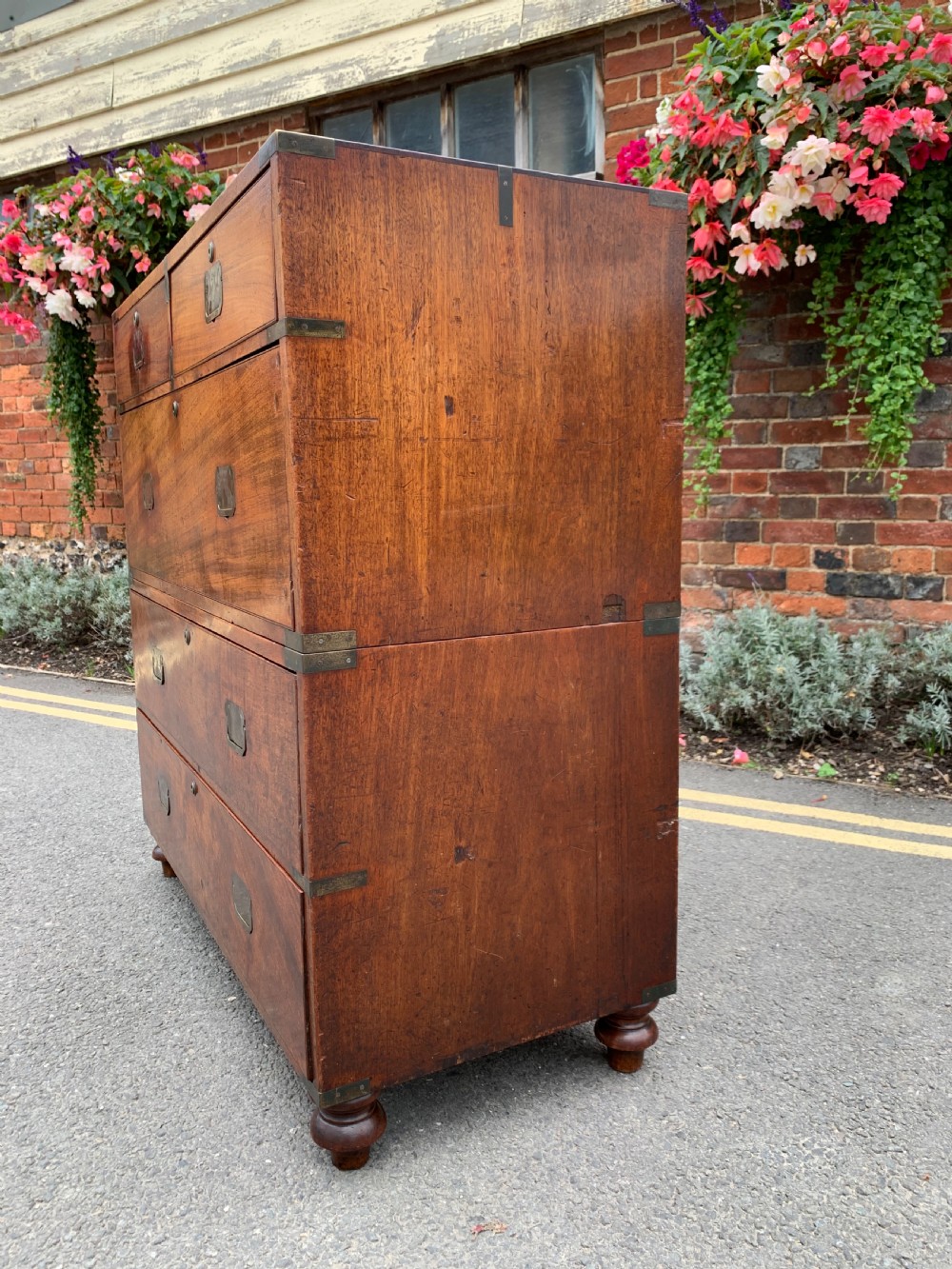 Mahogany military campaign chest  View VI