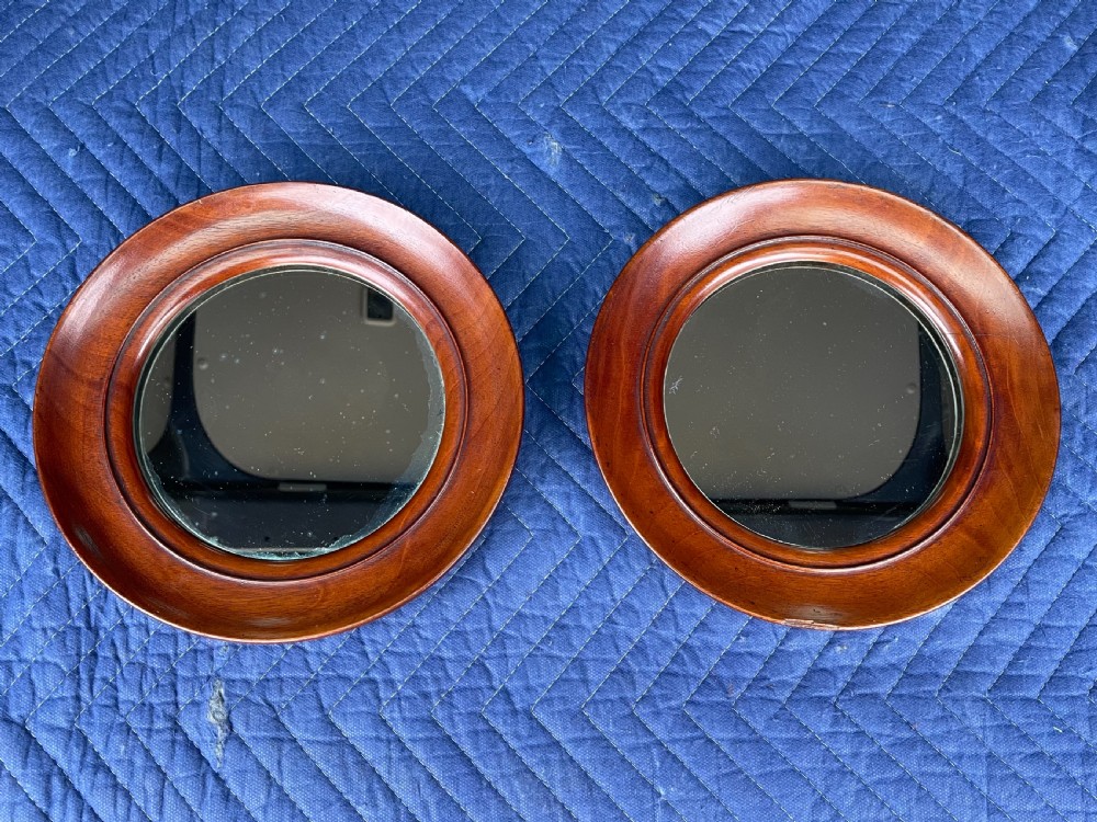 Pair of Victorian circular mirrors  View VI