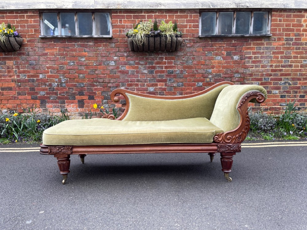 William IV mahogany chaise 