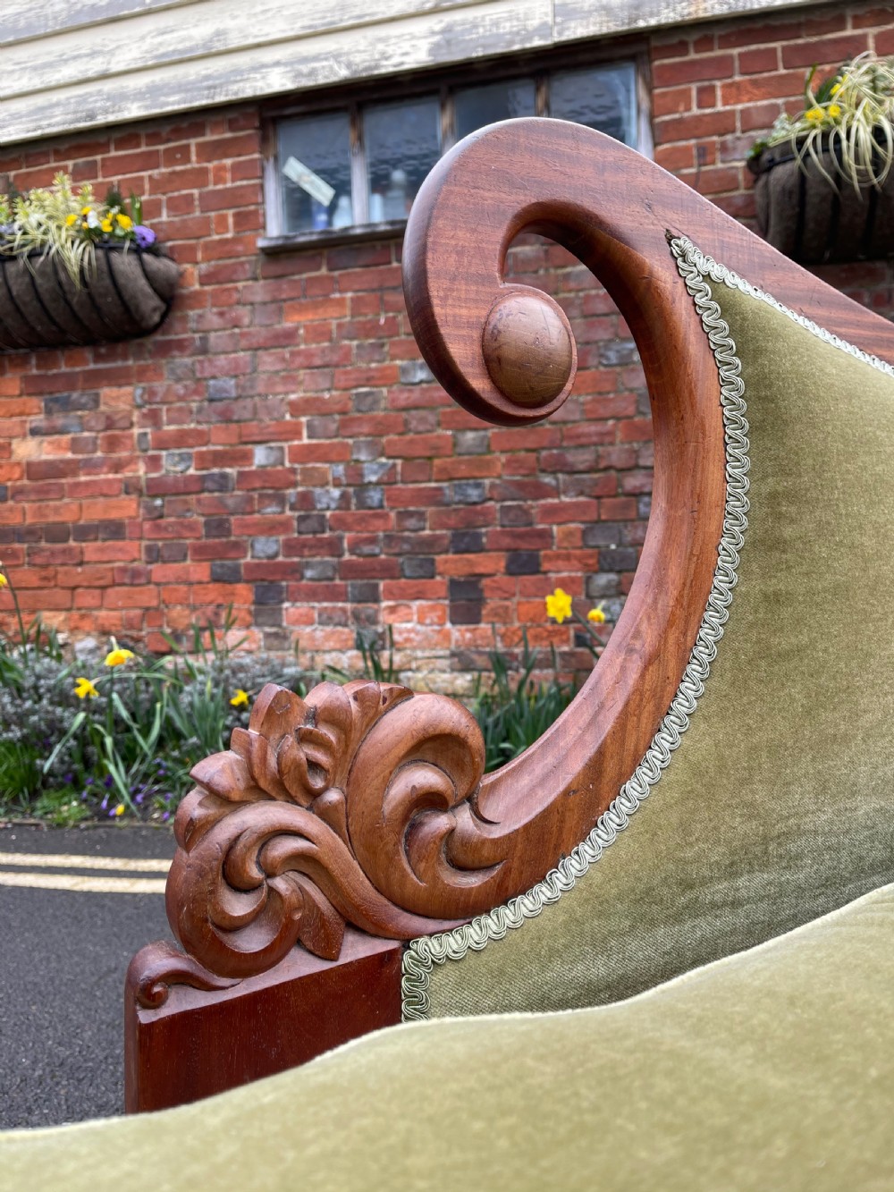 William IV mahogany chaise  View VII