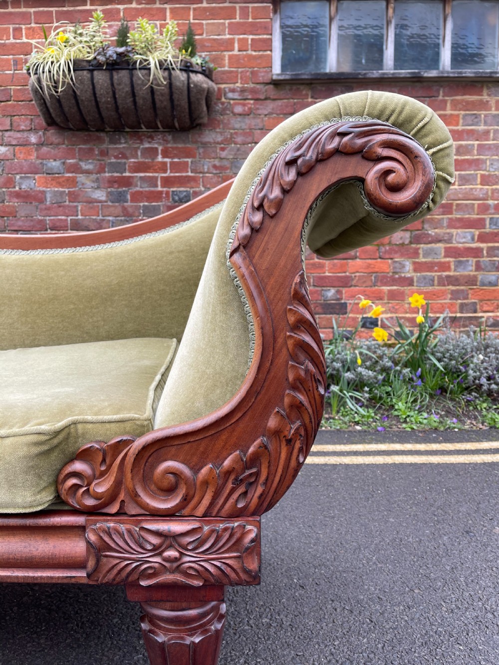 William IV mahogany chaise  View IX
