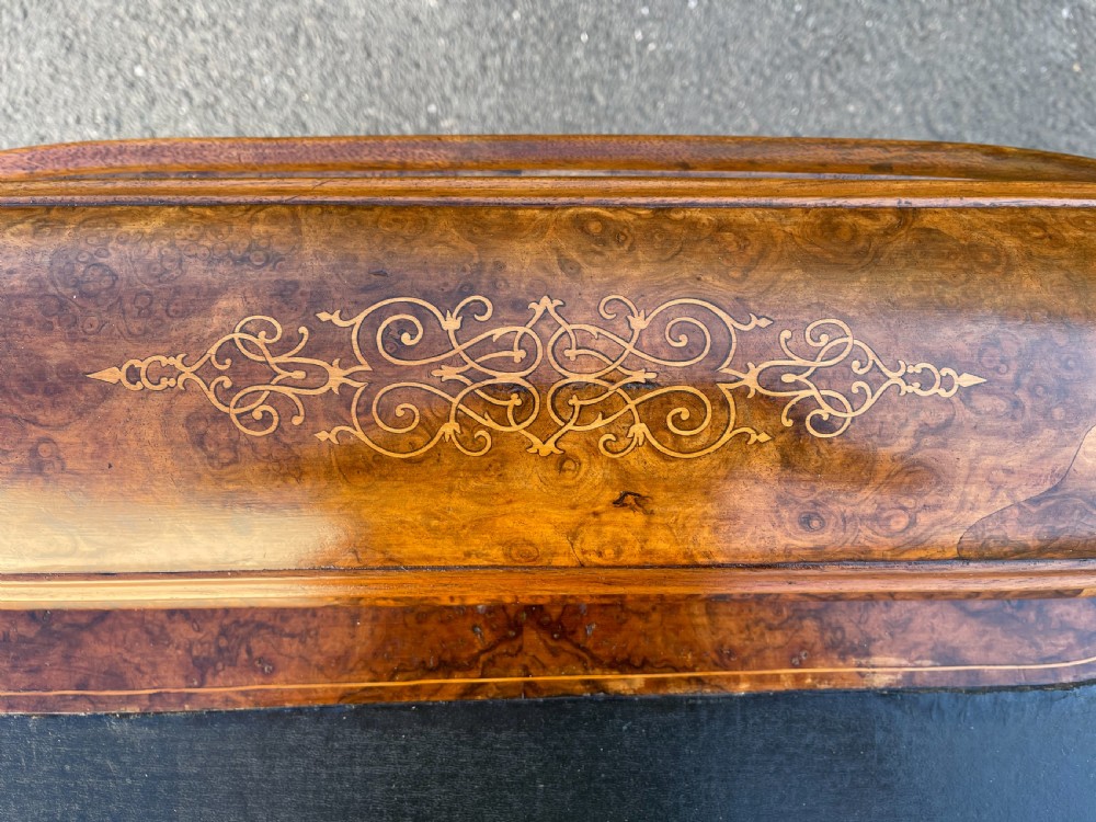 Victorian walnut kidney shaped desk  View III