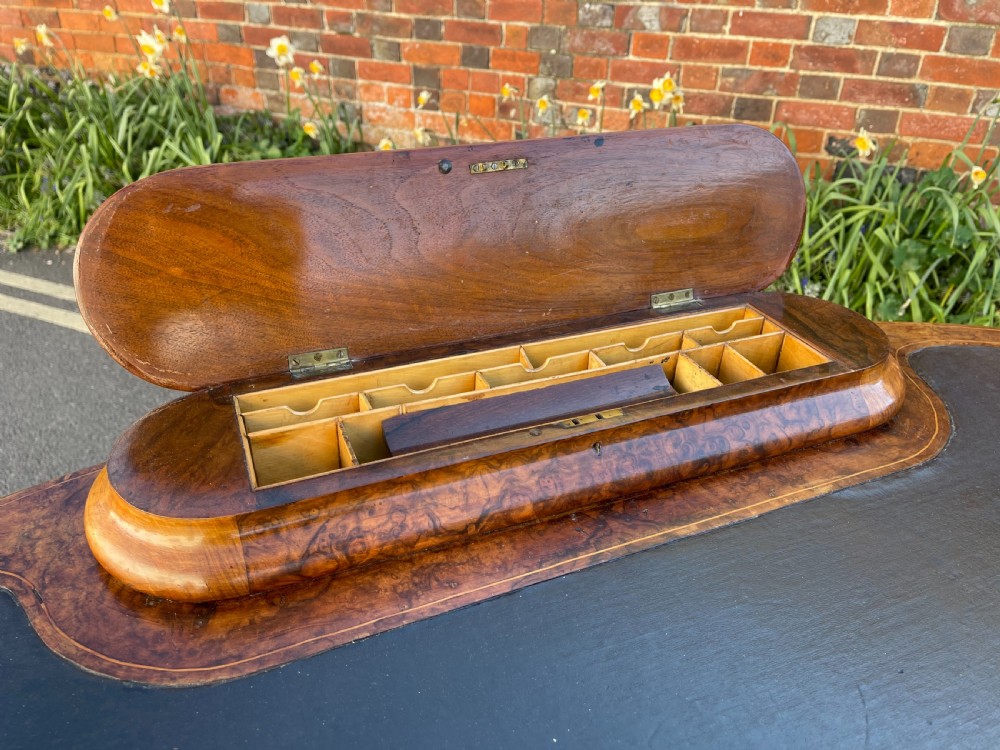 Victorian walnut kidney shaped desk  View V