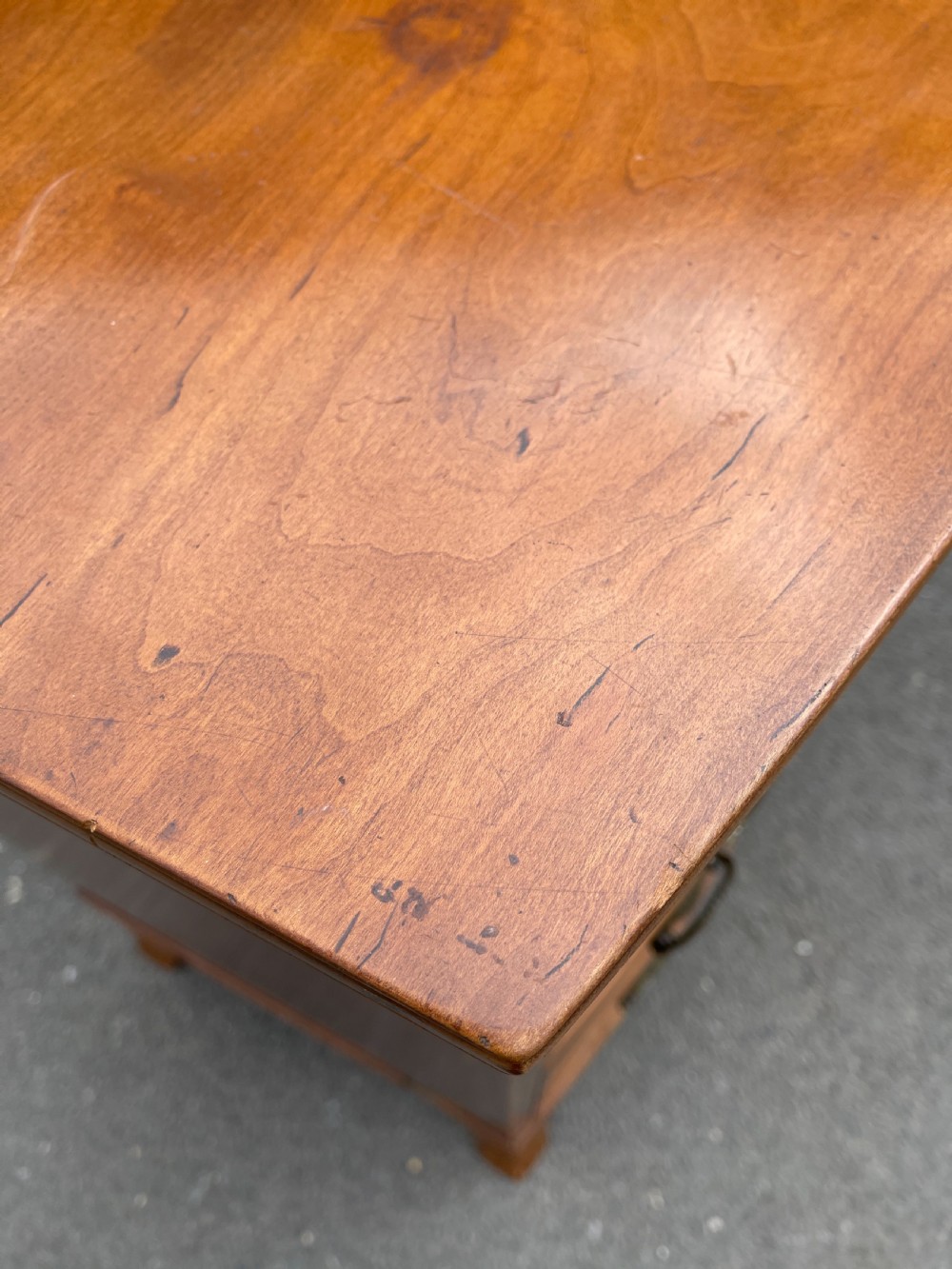 Nineteenth century bowfronted maple chest  View VI
