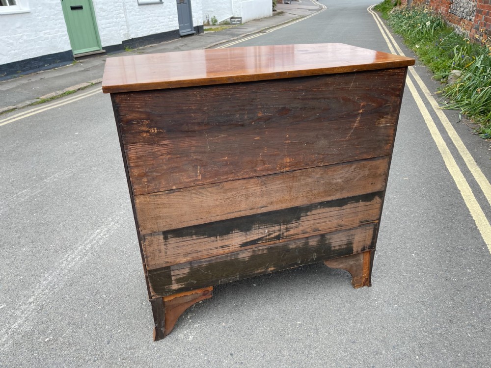 Nineteenth century bowfronted maple chest  View X