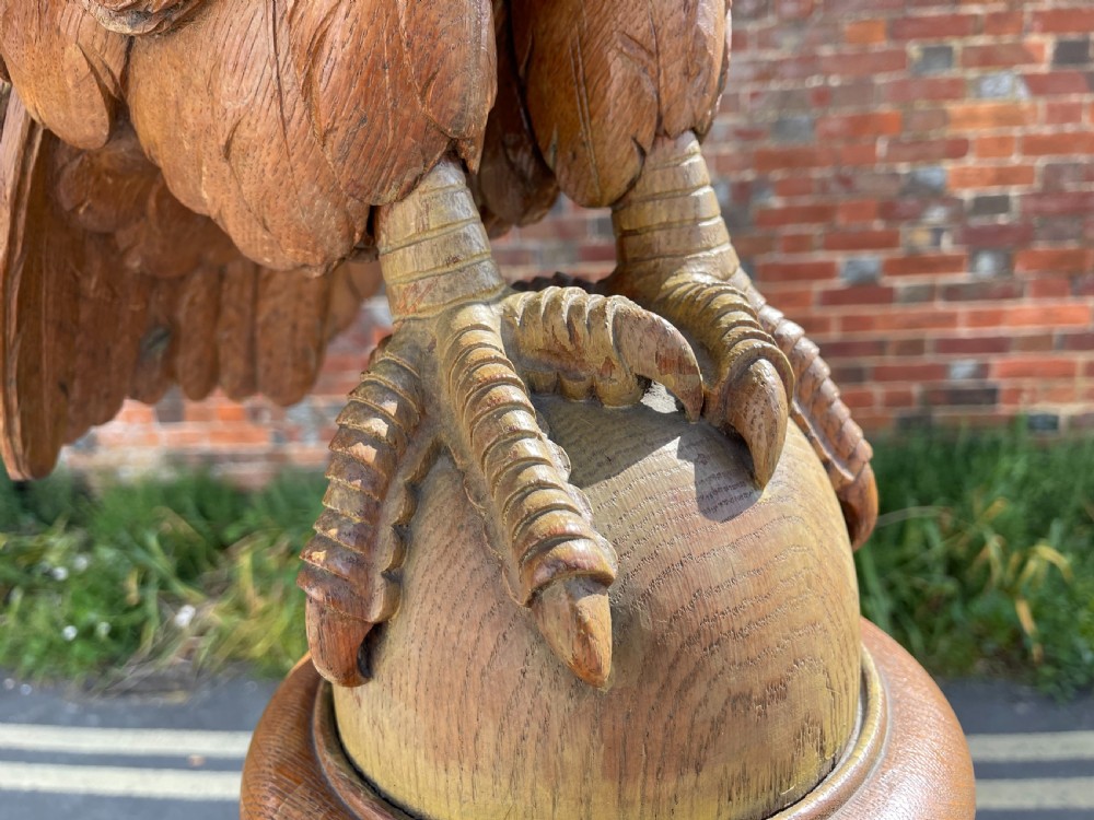Carved oak eagle lectern  View VI