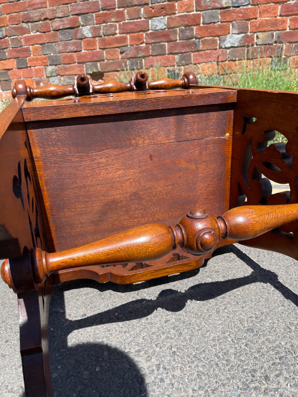 Pair of Oak hall chairs  View III