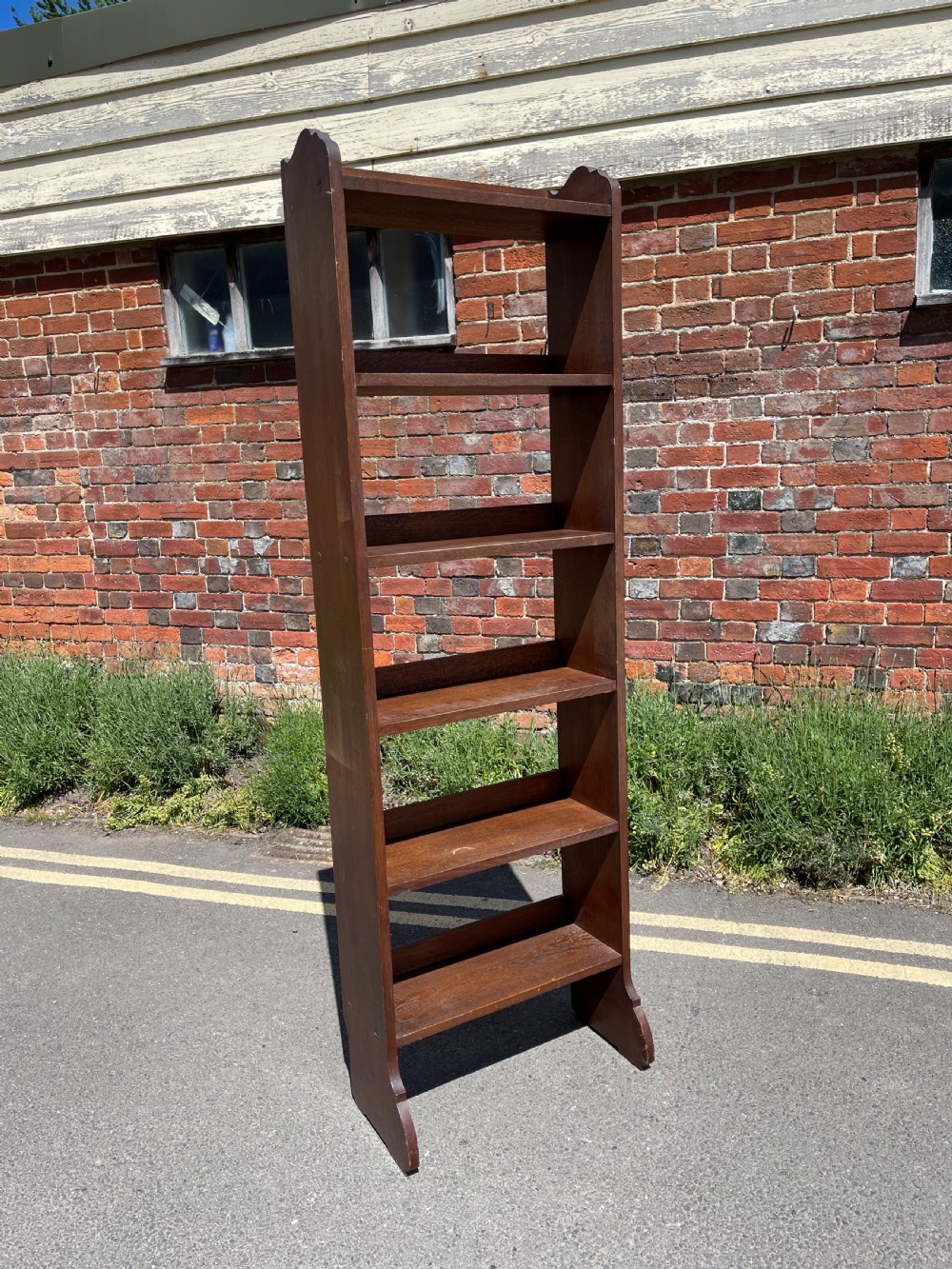 Tall oak bookcase 
