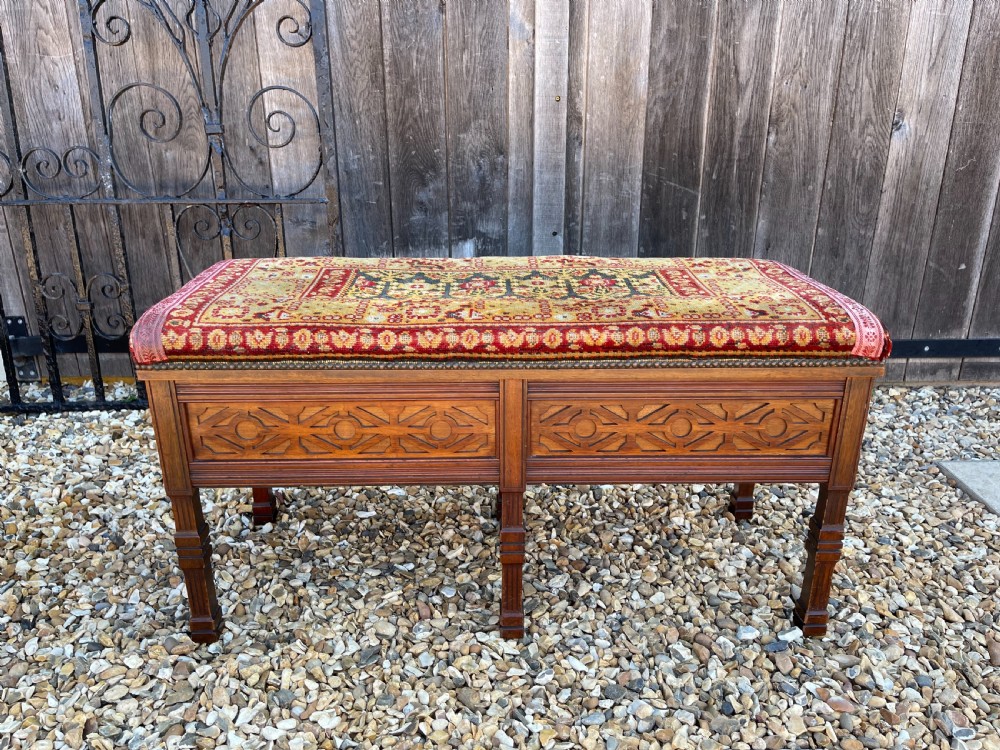 Mahogany duet stool 