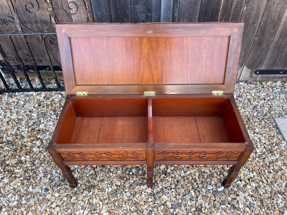 Mahogany duet stool  View II