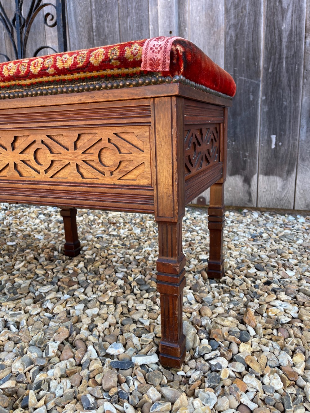 Mahogany duet stool  View III
