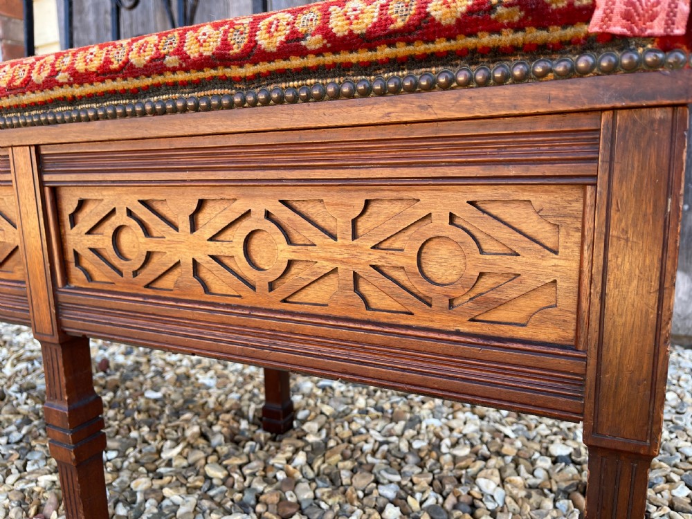 Mahogany duet stool  View IV