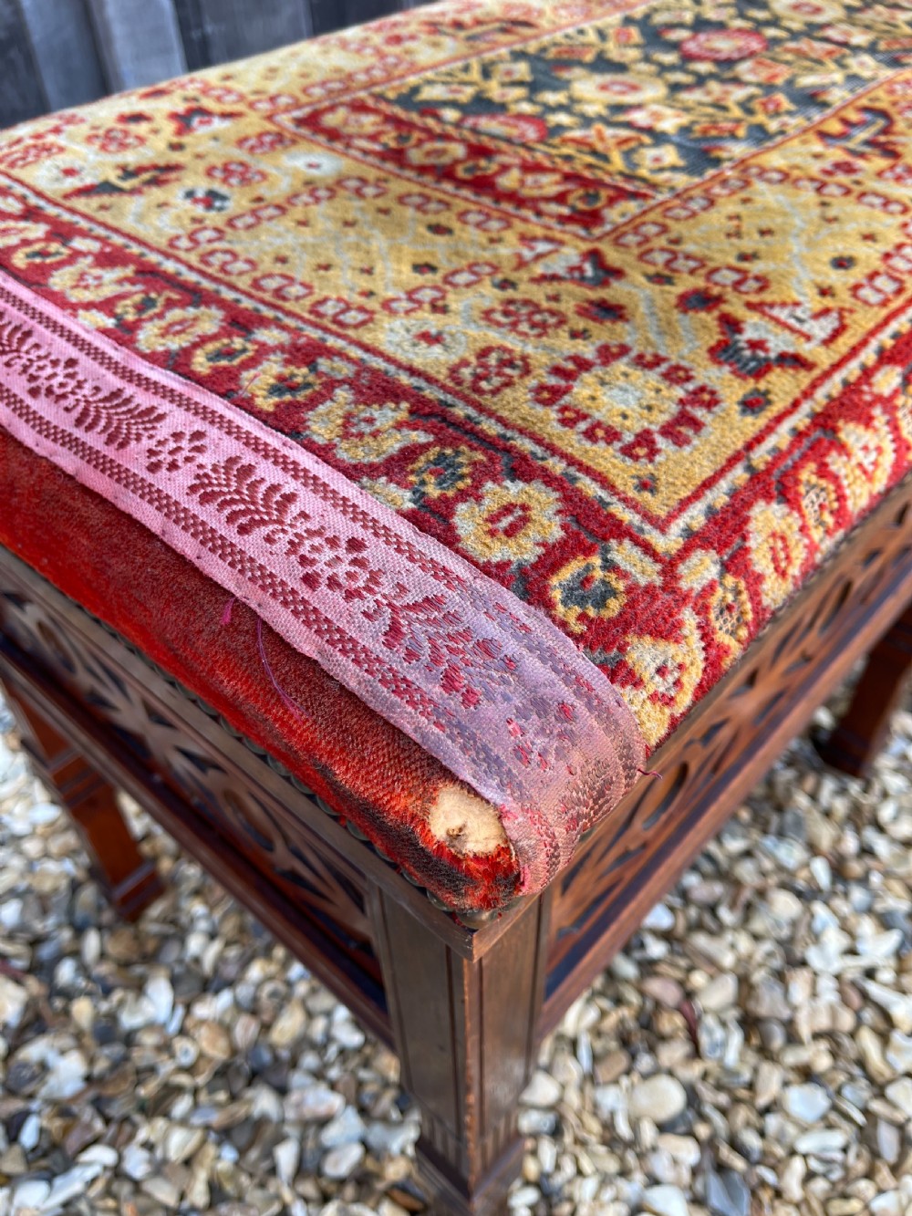 Mahogany duet stool  View VII