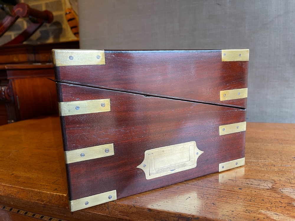 Nineteenth century Mahogany writing slope  View V