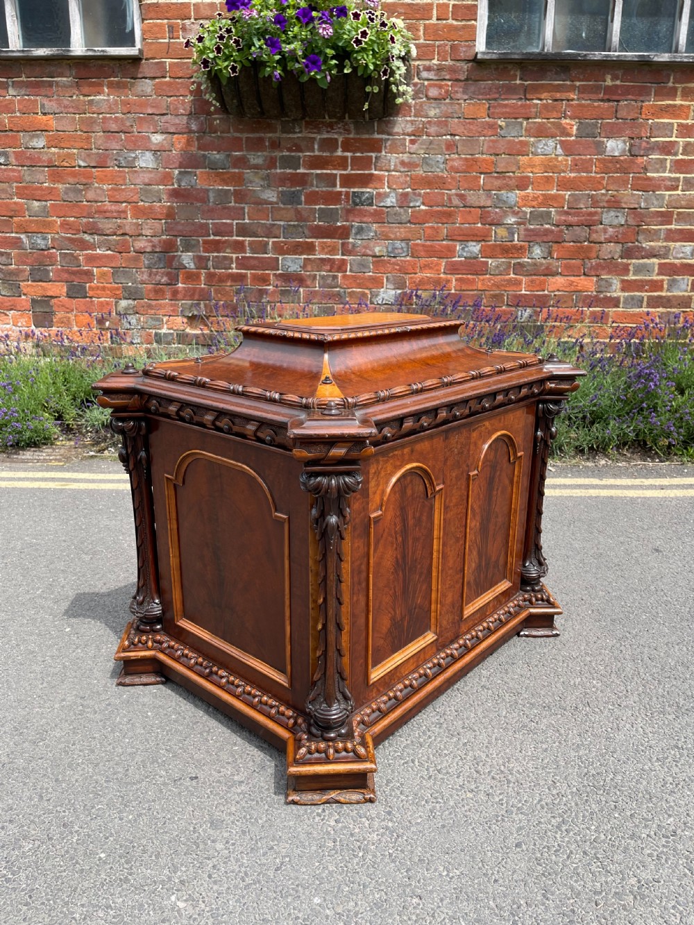 Fine large scale Victorian cellarette View VIII