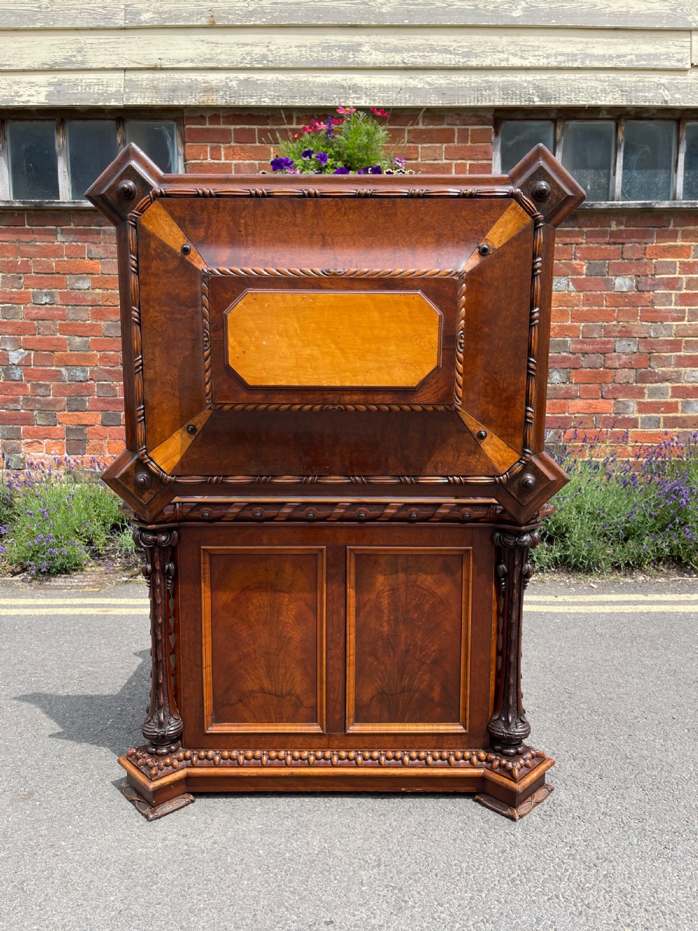 Fine large scale Victorian cellarette View IX