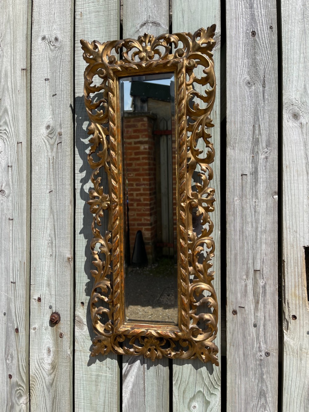 Florentine giltwood mirror 