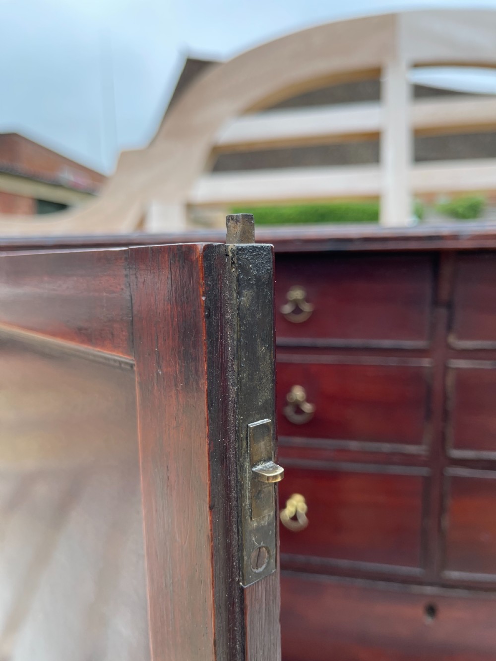 Georgian Mahogany table cabinet.  View VI