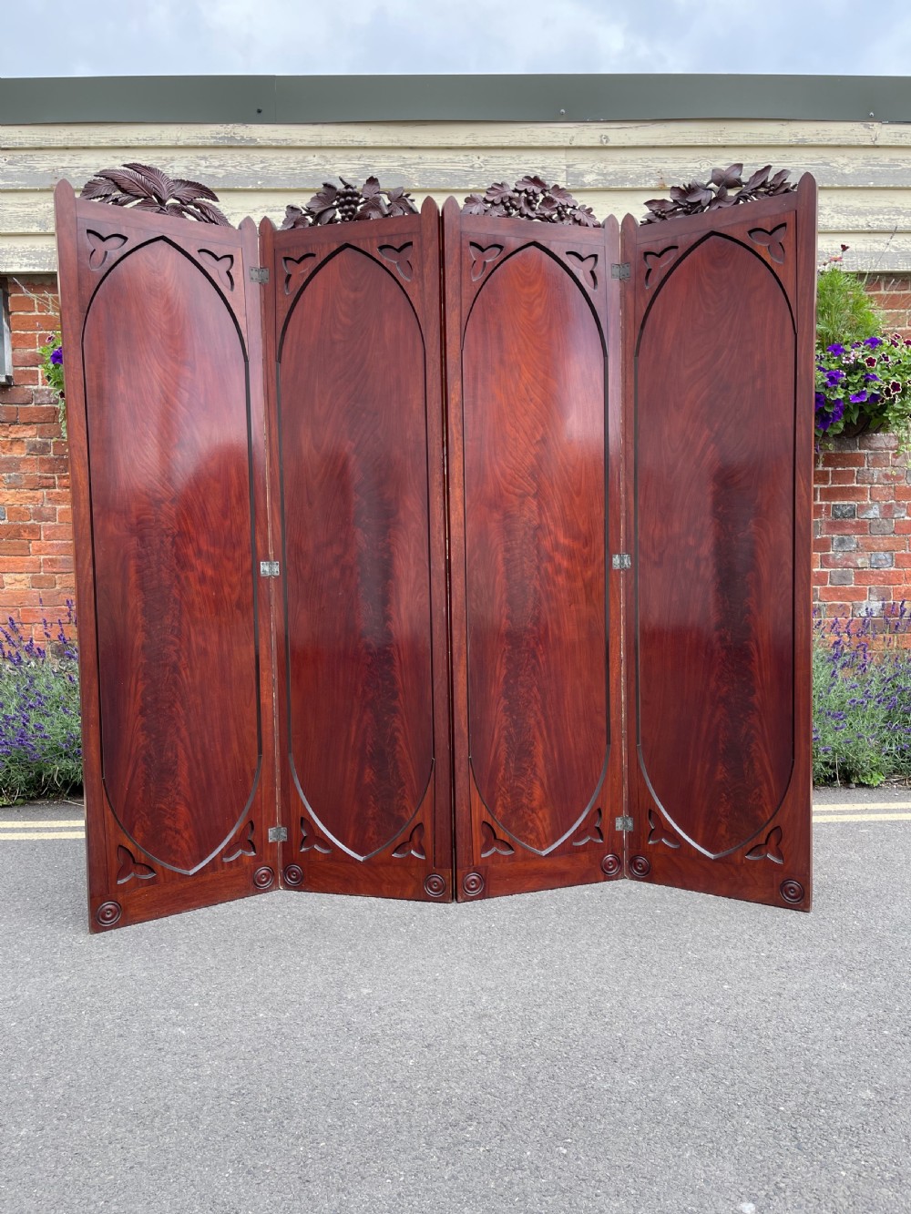 Nineteenth century decoupage screen  View IV