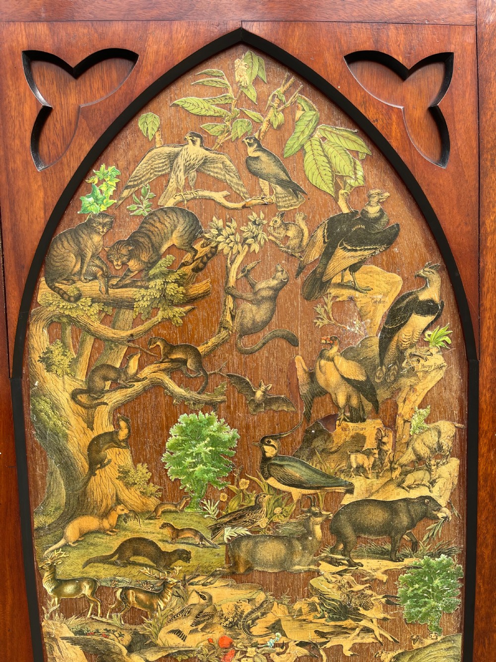 Nineteenth century decoupage screen  View VII