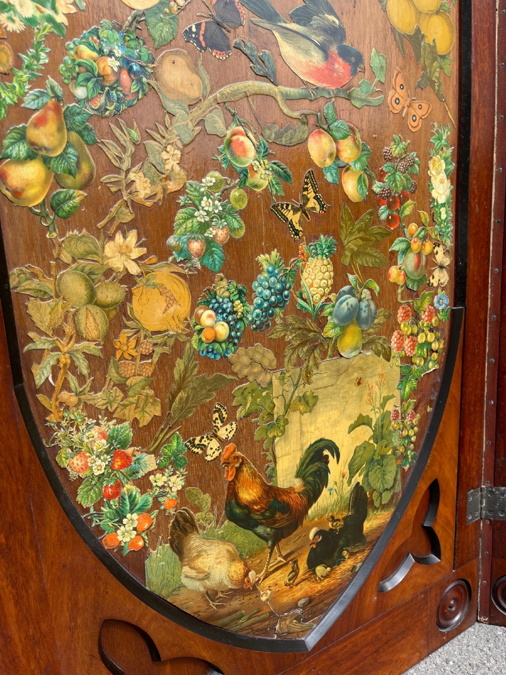 Nineteenth century decoupage screen  View VIII