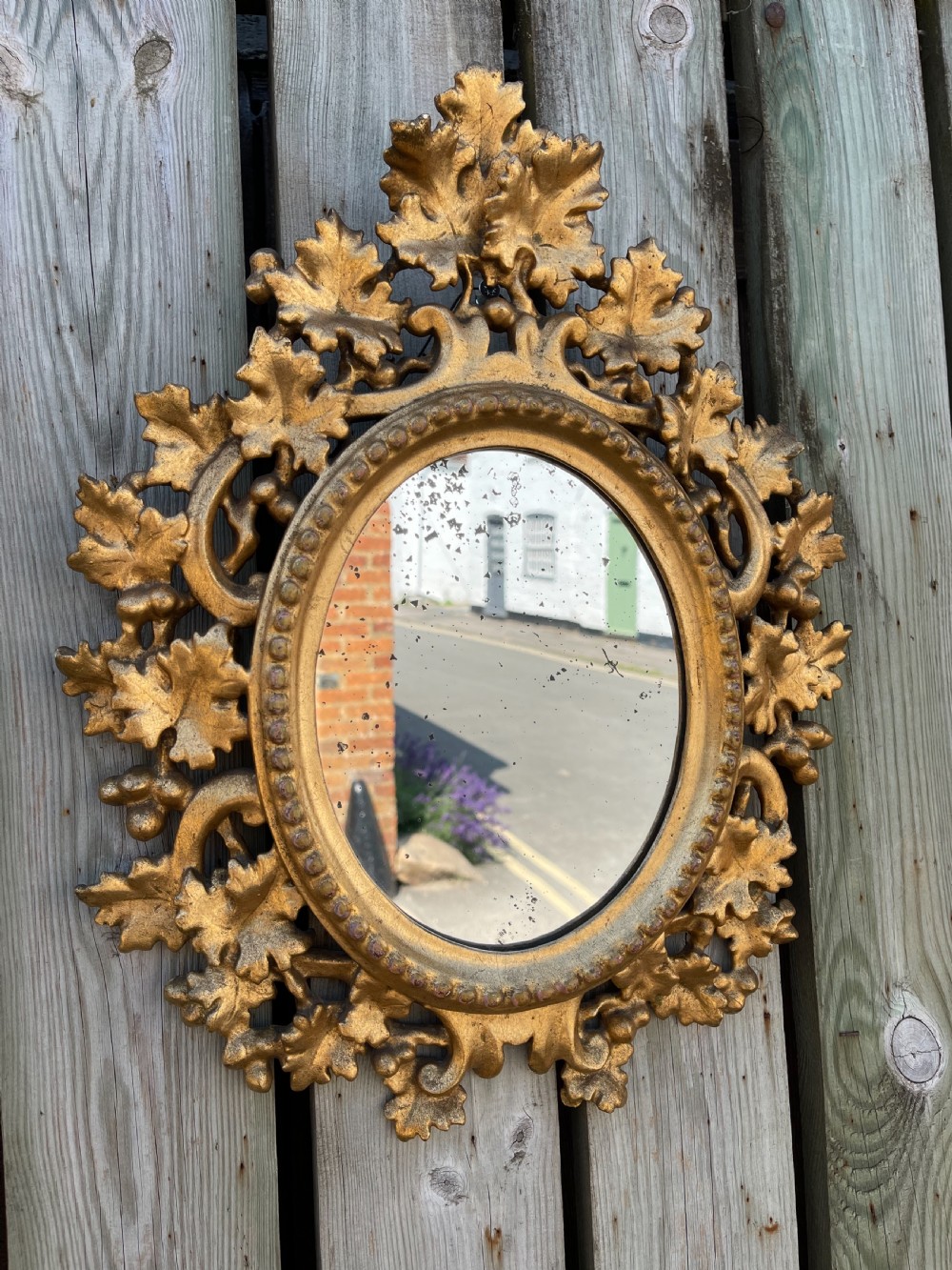 Nineteenth century Florentine giltwood mirror 