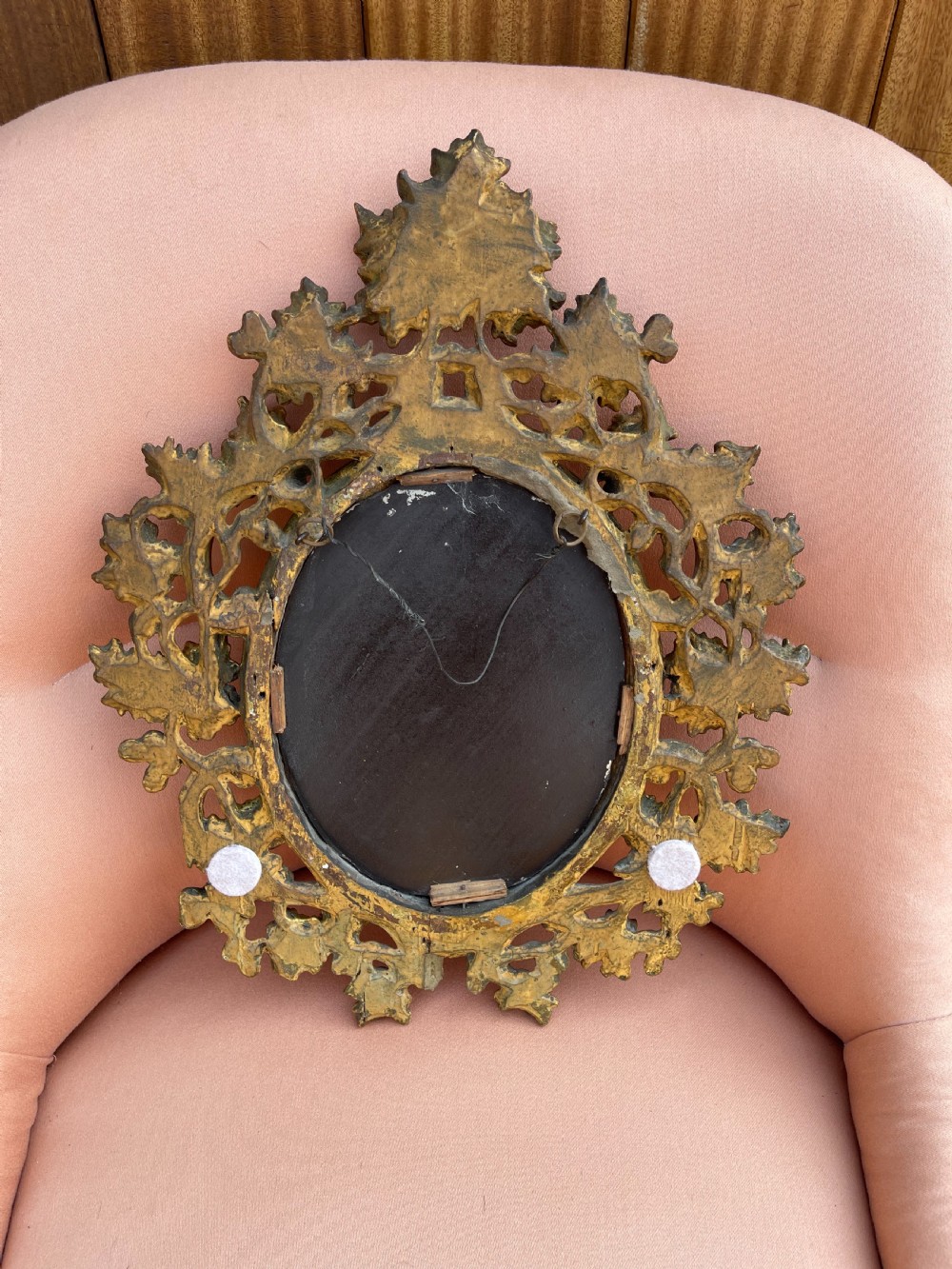 Nineteenth century Florentine giltwood mirror  View IV