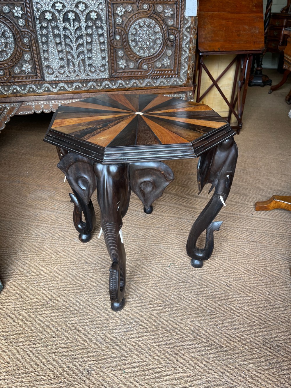 Ceylonese specimen topped table 