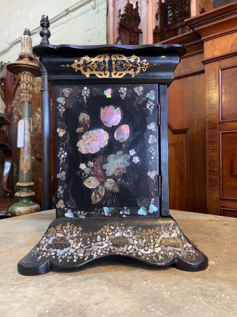 Victorian papier-mache jewellery cabinet  View VII
