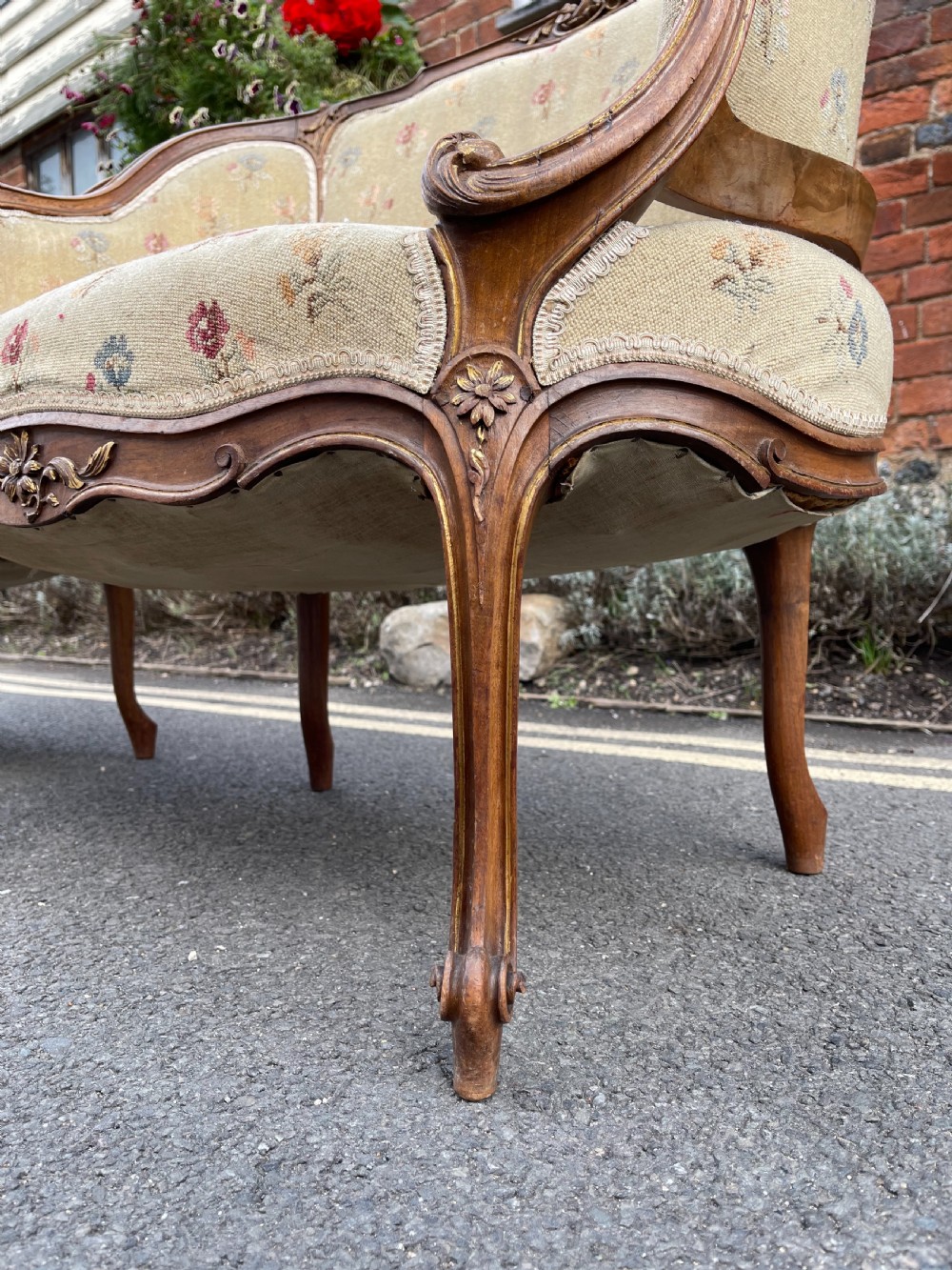 Pair of French Walnut armchairs  View II