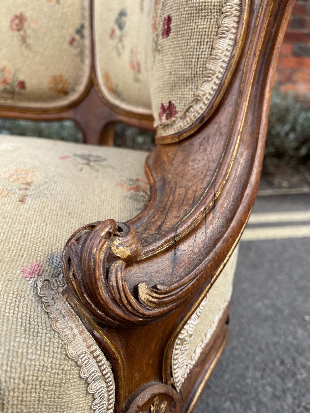Pair of French Walnut armchairs  View III
