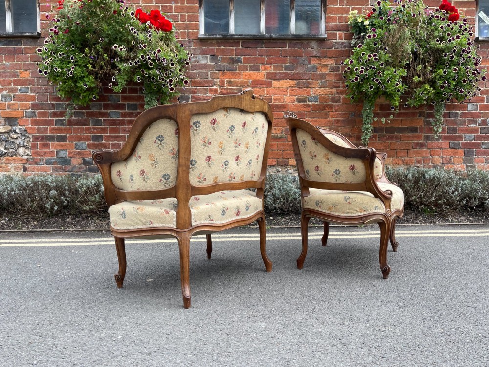 Pair of French Walnut armchairs  View V