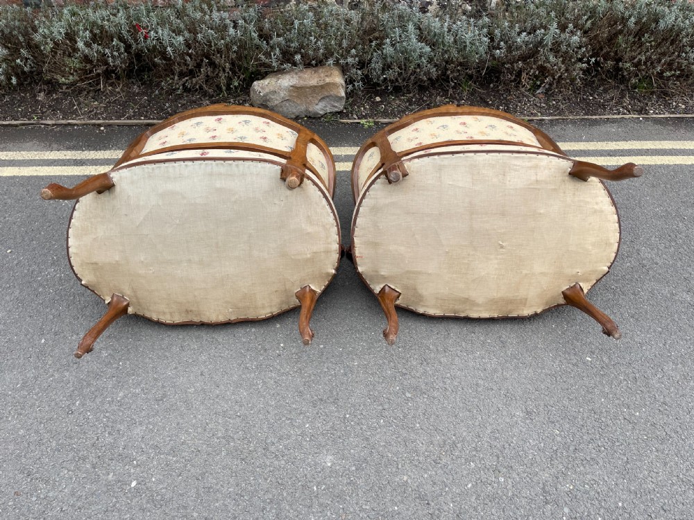 Pair of French Walnut armchairs  View VIII