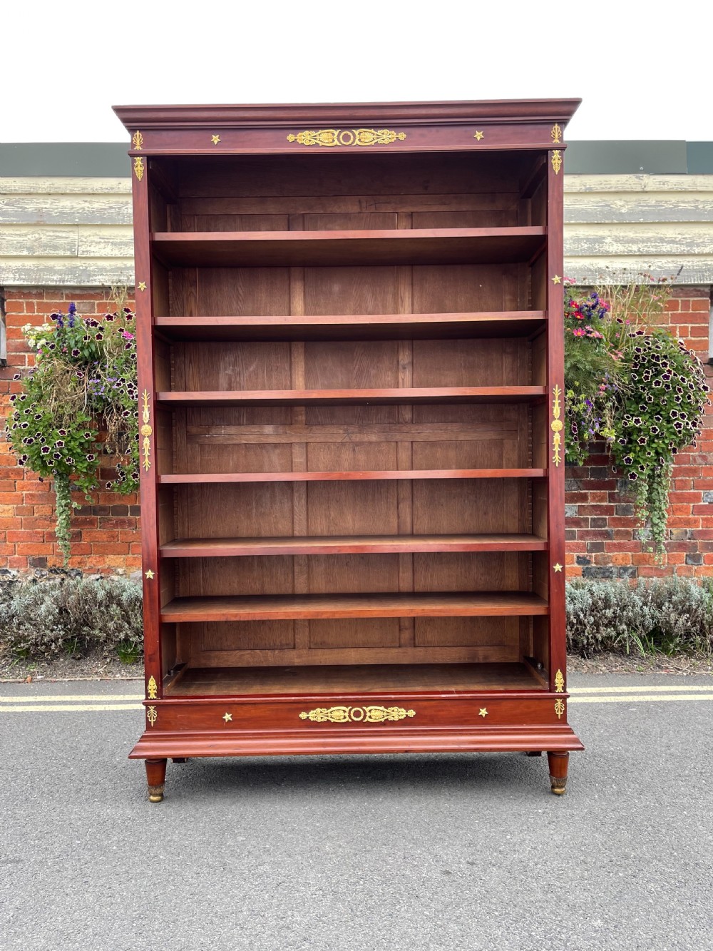 French mahogany bookcase 