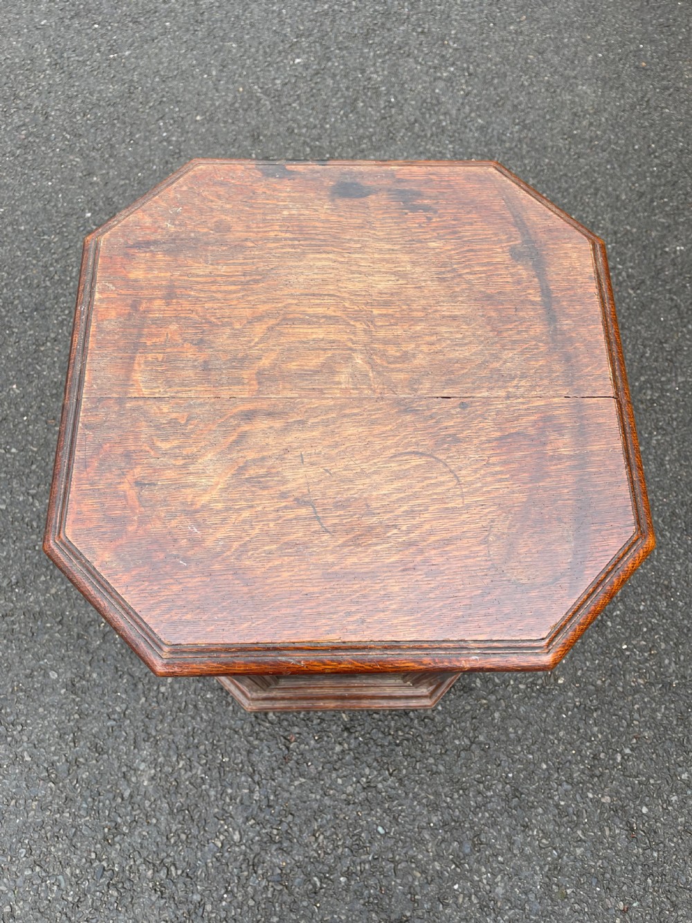 Victorian oak pedestal  View III