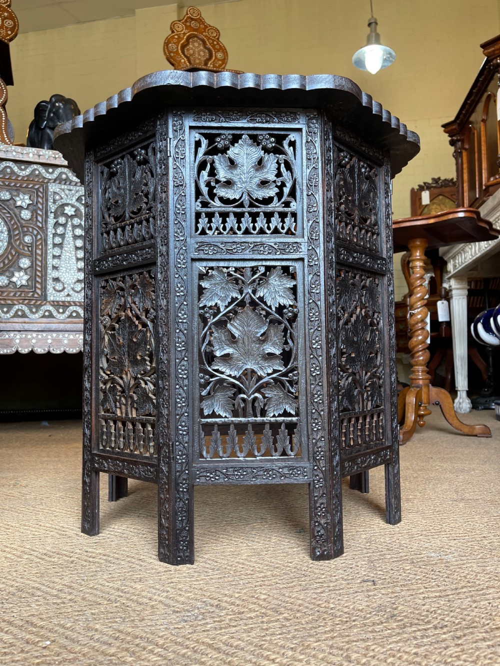 North Indian carved table  View VI