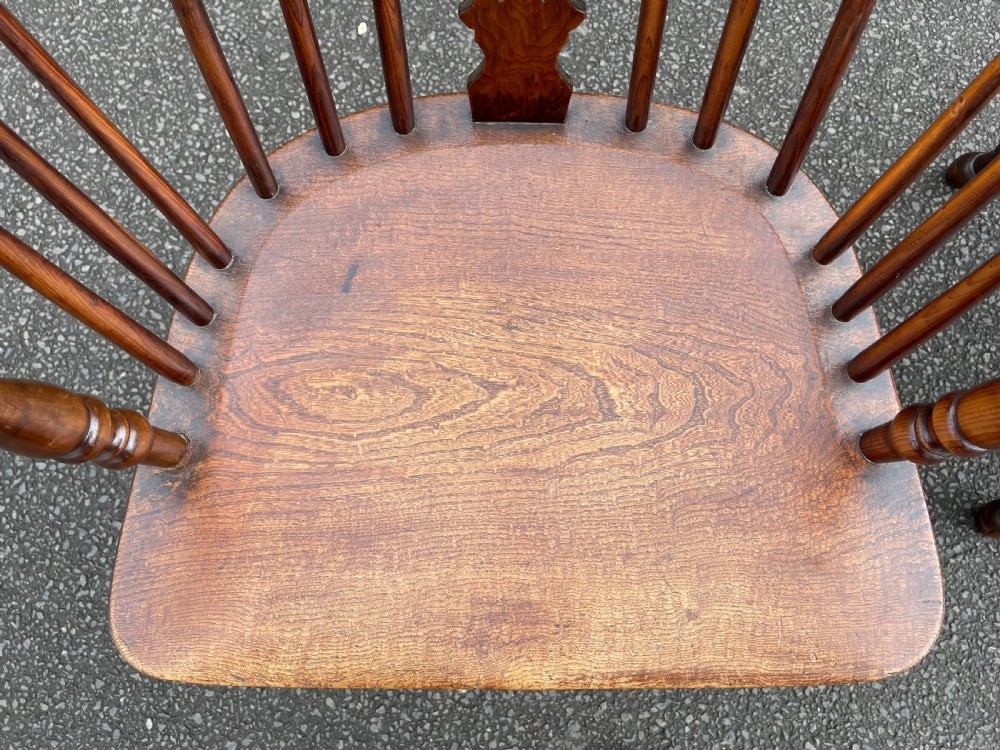 Set of four nineteenth century yew Windsor armchairs  View VIII