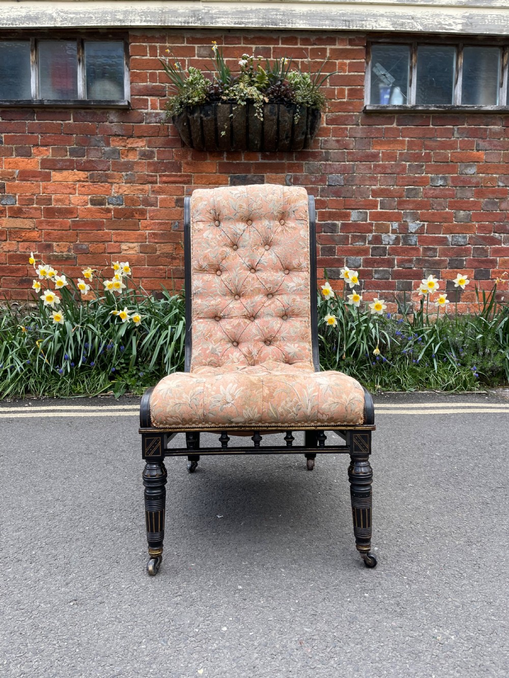 Aesthetic ebonised slipper chair  View VI