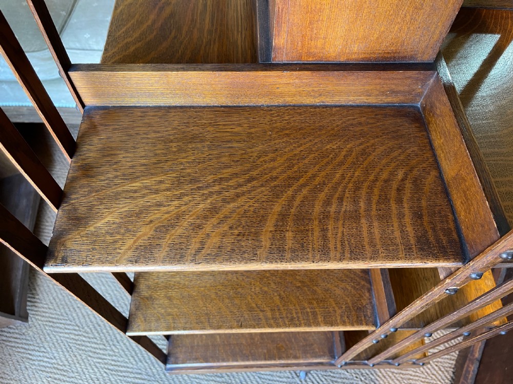 Large scale oak revolving bookcase  View VII